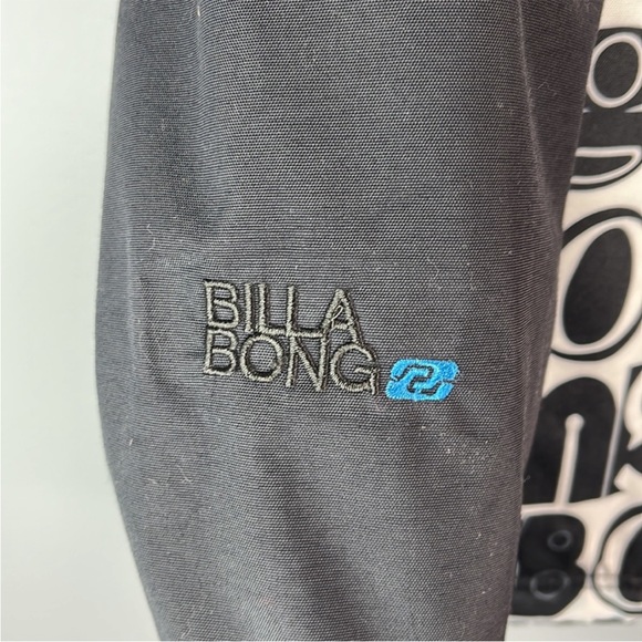 Billabong Black White Spellout Graphic Logo Snowboard Ski Jacket Coat vented M - Picture 5 of 13